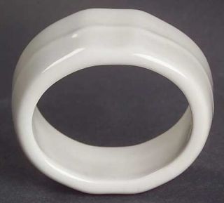  Chateau White Napkin Ring, Fine China Dinnerware   All White,Stoneware,