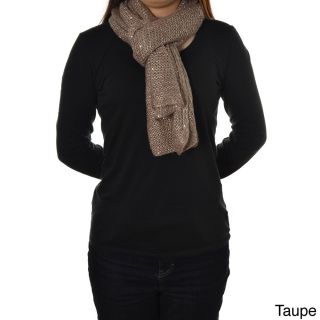 La77 Solid Sequined Knit Scarf