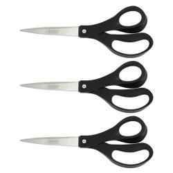 Durasharp 1500 Straight Black 3.75 in Stainless Scissors (pack Of 3)