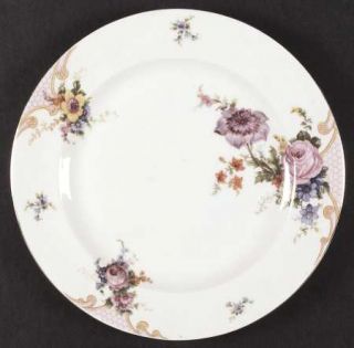 Epiag Bridal Rose (White Background) Dinner Plate, Fine China Dinnerware   Pink