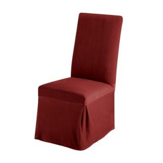 Sure Fit Stretch Pique Long Dining Room Chair Slipcover   Garnet