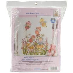 Garden Fairies Crib Cover Stamped Cross Stitch Kit  34 X43
