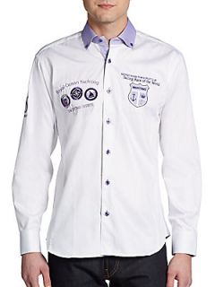 Embroidered Yachting Sportshirt   White