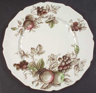 Johnson Brothers Harvest Time Brown/Multicolor Service Plate (Charger), Fine Chi