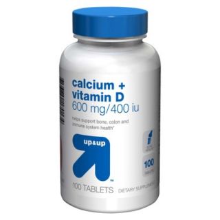 up&up Calcium + Vitamin D 600 mg/ 125 iu Tablets   100 Count