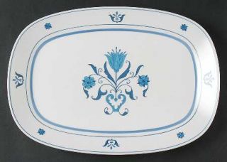 Noritake Blue Haven 13 Oval Serving Platter, Fine China Dinnerware   Progressio