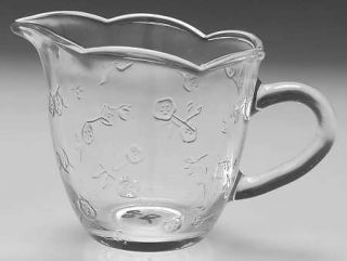 Anchor Hocking Savannah Clear Creamer   Pressed,Floral Design,Giftware,Clear