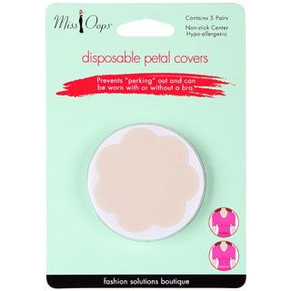 Miss Oops Disposable Petal Covers (10 Pair) (2.25 inches long x 2.25 inches wide Targeted area Breasts We cannot accept returns on this product.Due to manufacturer packaging changes, product packaging may vary from image shown. )