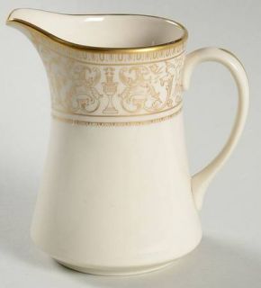 Gorham Lorenzo De Medici (Ivory W/Gold) Creamer, Fine China Dinnerware   Ivory W