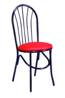 Vitro Parlor Fanback Chair, 1 in Pulled Seat, Metal Paint Frame