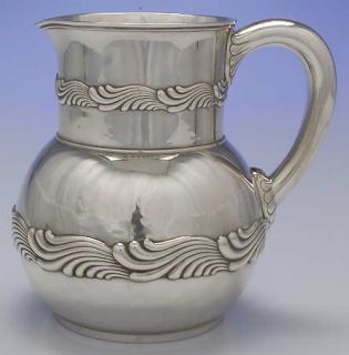 Tiffany Wave Edge (Sterling, 1884, Hollowware) 68 Oz Water Pitcher   Sterling, 1