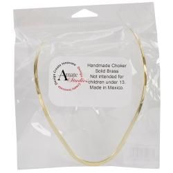 Designers Flat V Choker Necklace 1/pkg  Brass