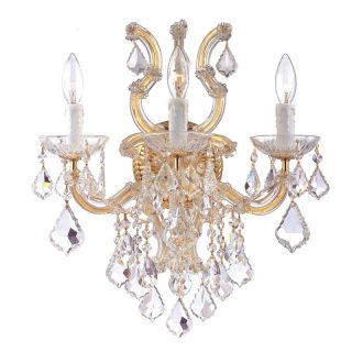 Crystorama 4433 GD CL S Maria Theresa Swarovski Elements Sconce   17W in.  