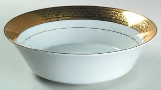 Muirfield Magnificence 9 Round Vegetable Bowl, Fine China Dinnerware   Gold Enc