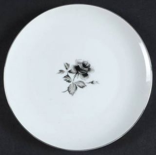 Gold China Serenade Bread & Butter Plate, Fine China Dinnerware   Black Rose And