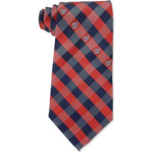 Washington Nationals Eagles Wings MLB Checked Woven Poly Tie