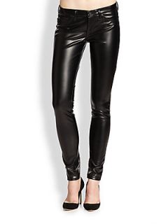 AG Adriano Goldschmied The Legging Faux Leather Jeans   Liquid Black