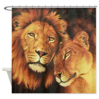  Lions Soulmates   Shower Curtain  Use code FREECART at Checkout