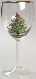 Spode Christmas Tree Green Trim 12 Oz Glassware Wine, Fine China Dinnerware   Ne
