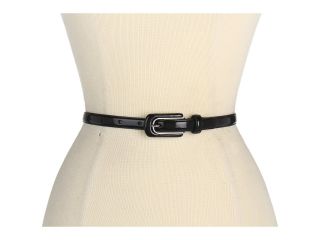 LAUREN by Ralph Lauren Skinny Patent With Patent Inlay Buckle Womens Belts (Black)
