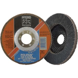PFERD Zirconia Flap Disc   10 Pk., 4 1/2in. x 3/4in. x 7/8in., 60 Grit, Model#