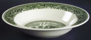 Royal (USA) Green Willow 9 Round Vegetable Bowl, Fine China Dinnerware   Green