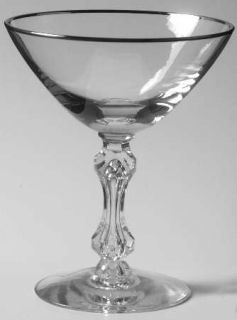 Tiffin Franciscan Lexington Champagne/Tall Sherbet   Stem #17601, Plain With Pla
