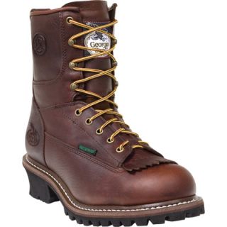 Georgia 8in. Waterproof Steel Toe Logger Boot   Dark Brown, Size 13 Wide Width,