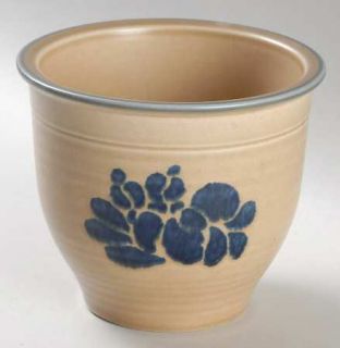 Pfaltzgraff Folk Art Flower Pot 4, Fine China Dinnerware   Blue Floral Design O