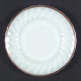 Anchor Hocking Swirl Golden Shell Lustre 7 Salad Plate   W 2300, Pearlized Trim