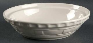 Longaberger Woven Traditions Ivory Pie/Baking Plate, Fine China Dinnerware   Emb