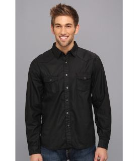 Request L/S Denim Shirt Mens Long Sleeve Button Up (Black)