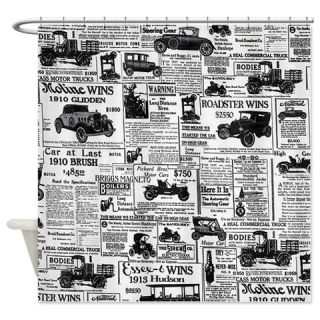  Classic Car Ads Shower Curtain  Use code FREECART at Checkout