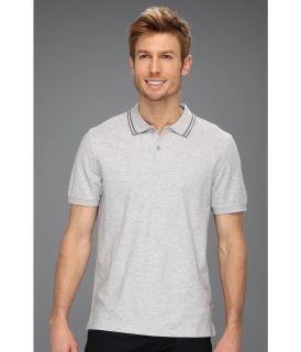 Calvin Klein S/S 2 Button 50s/1 Pique Polo Mens Short Sleeve Knit (Gray)