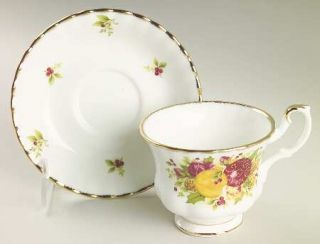 Royal Albert Old Country Roses Holiday (2006) Footed Cup & Saucer Set, Fine Chin