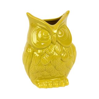 Yellow Ceramic Owl (YellowDimensions 6.5 inches high x 5.5 inches wide x 4 inches deep CeramicColor YellowDimensions 6.5 inches high x 5.5 inches wide x 4 inches deep)
