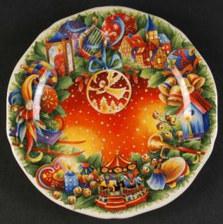 Gien Assiette De Noel Canape Plate, Fine China Dinnerware   Annual Christmas Pla
