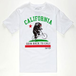 Back To Cali Boys T Shirt White In Sizes Large, X Large, Small, Me