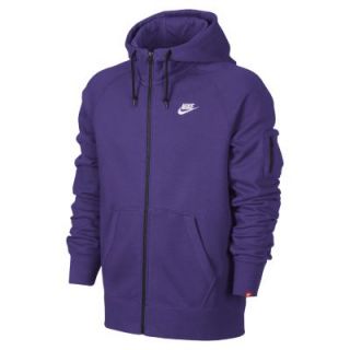Nike AW77 Fleece Full Zip Mens Hoodie   Court Purple