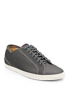 Breckon Twill Canvas Sneakers   Black Grey