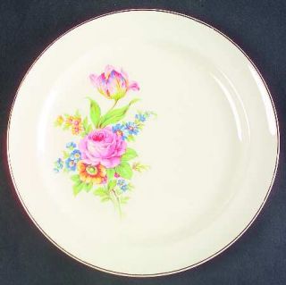 Taylor, Smith & T (TS&T) 1823 Luncheon Plate, Fine China Dinnerware   Floral Off