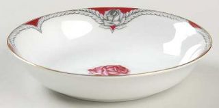 Narumi Victory Fruit/Dessert (Sauce) Bowl, Fine China Dinnerware   Pink Rose,Gra