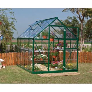 Palram Harmony Greenhouse   6ft.W x ft.L x 6ft.6 1/2in.H, Green, Model# HG5308G