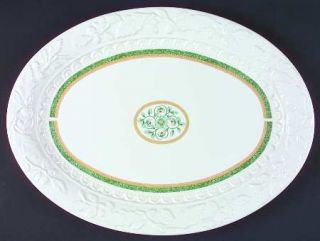 Pfaltzgraff French Quarter (Stoneware) 18 Embossed Oval Serving Platter, Fine C
