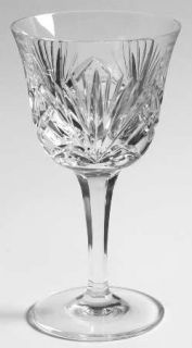 Gorham Cherrywood Clear Wine Glass   Cut Criss Cross & Fan On Bowl