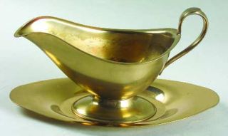 Dirilyte Dirigold Regal (Dirigold,Hollowware) Gravy Boat and Underplate   Goldwa