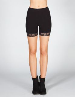 Lace Trim Womens Bike Shorts Black In Sizes Large, X Small, Medium, S