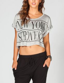 La/Ny Womens Crop Tee Grey In Sizes Medium, X Large, Large, Small For Wo