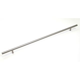39 3/8 inch Solid Stainless Steel Cabinet Bar Pull Handles (case Of 5) (100 percent stainless steelFinish Brushed nickelOverall length 39 3/8 inches long (1000mm)Hole to hole spacing 23 3/4 inches (600m)Projection 1 3/8 inchesDiameter 1/2 inches roun
