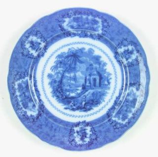 Ridgway (Ridgways) Oriental (Flow Blue, No Trim) Dinner Plate, Fine China Dinner